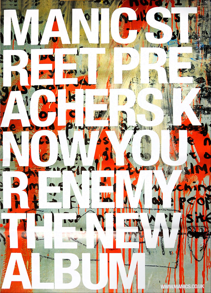 Manic Street Preachers poster - Know your enemy. Original 60" x 40"