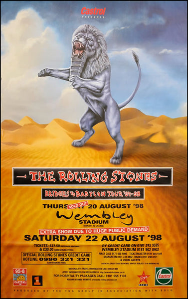 An original litho-printed Rolling Stones tour poster – Original