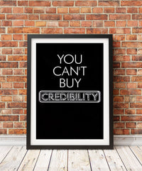 Pulp poster - You can&#39;t buy credibility. Original