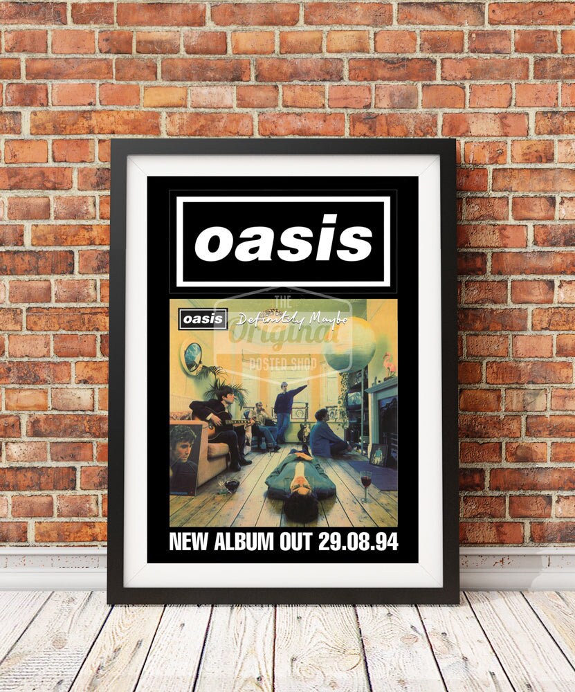 Oasis poster - Definitely Maybe (1st Gen Reprint) - 29&quot; x 19&quot; size
