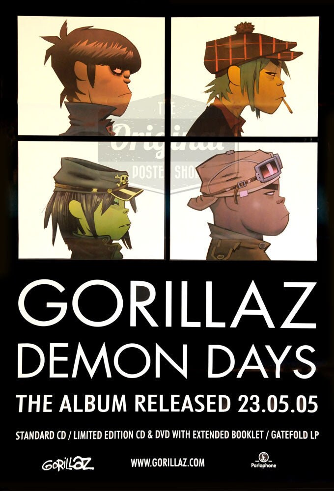 Gorillaz poster - Demon Days - 1st Generation reprint