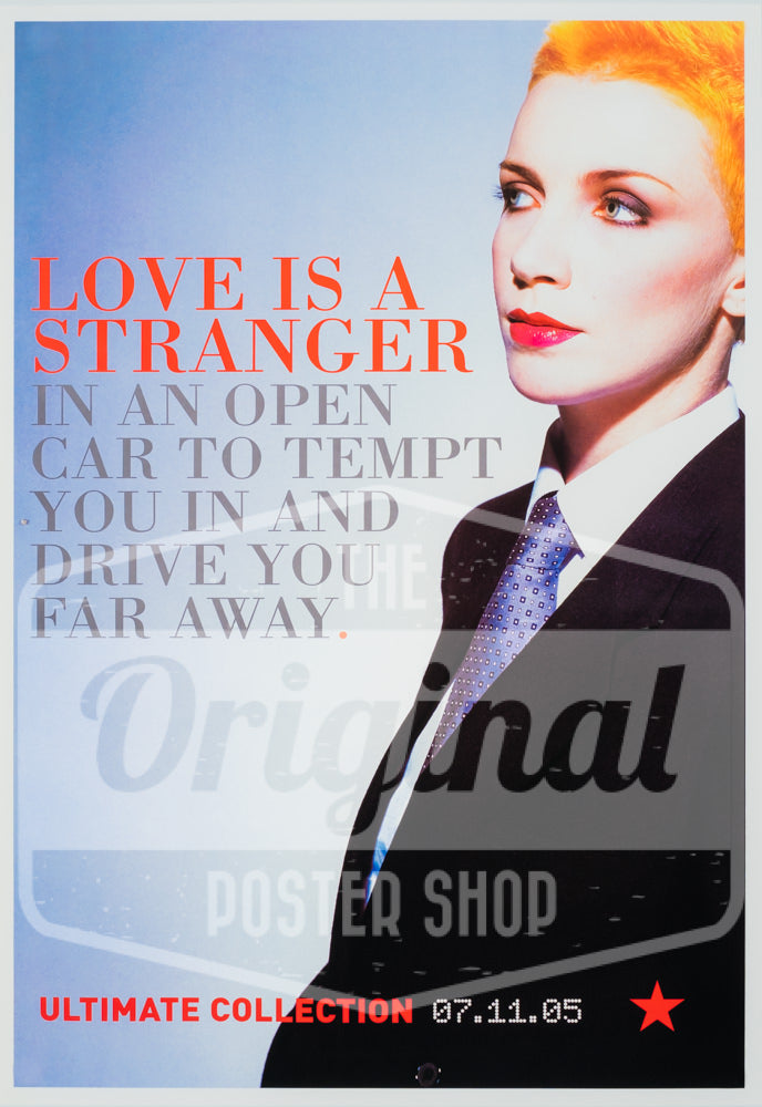 Eurythmics - poster - Ulitmate Collection. "Love Is A Stranger"- Original