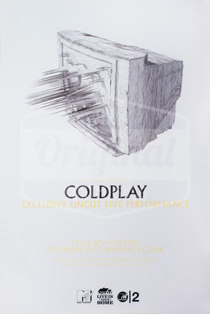 Coldplay poster - "Uncut Live Performance MTV" - Original