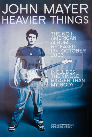 John Mayer - poster - Heavier Things - Original – Original