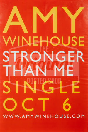 Amy Winehouse poster - Stronger than me single - Original