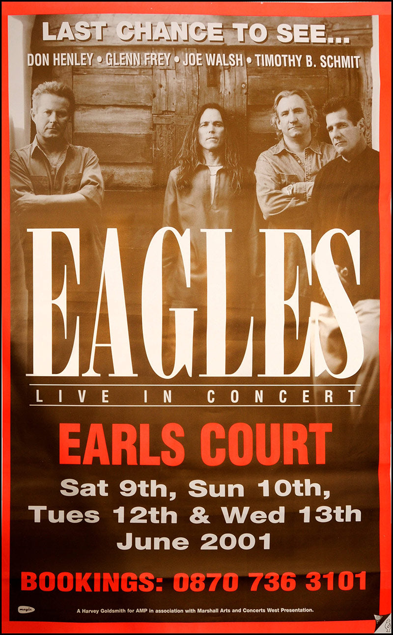 The Eagles - Original Earls Court poster 60" x 40" size