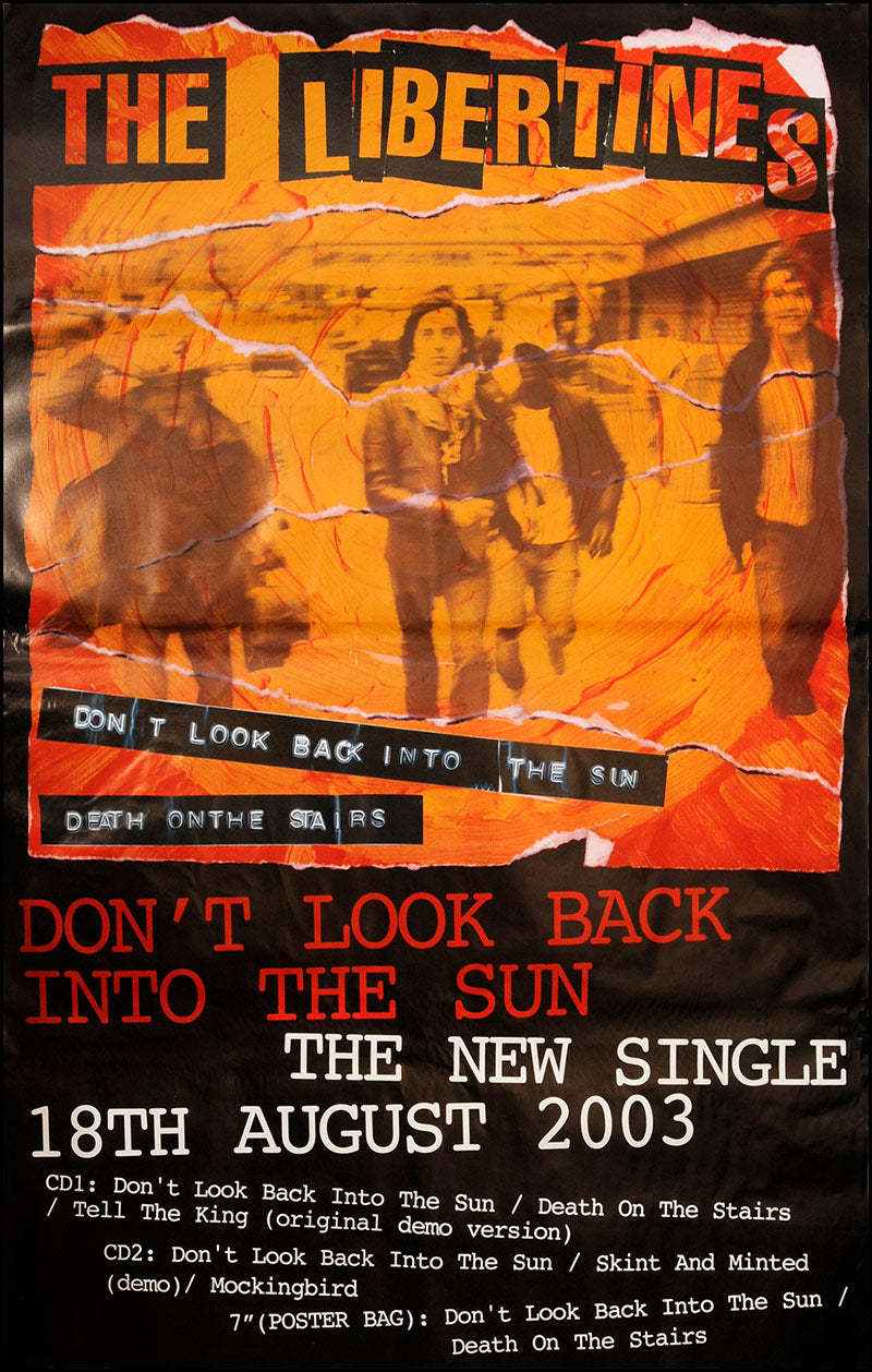 Libertines poster - Don't look back into the sun. Original 60" x 40"