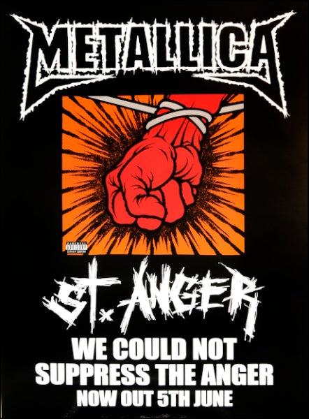 Metallica poster - St. Anger. Original
