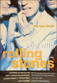 Rolling Stones poster - I Go Wild (Single). Original 60"x40"