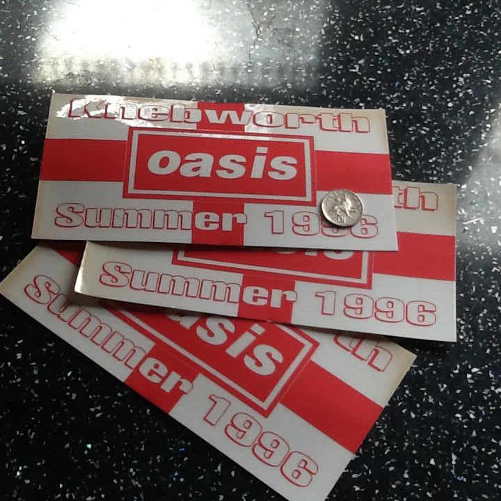 Oasis Knebworth Original car window sticker/clinger