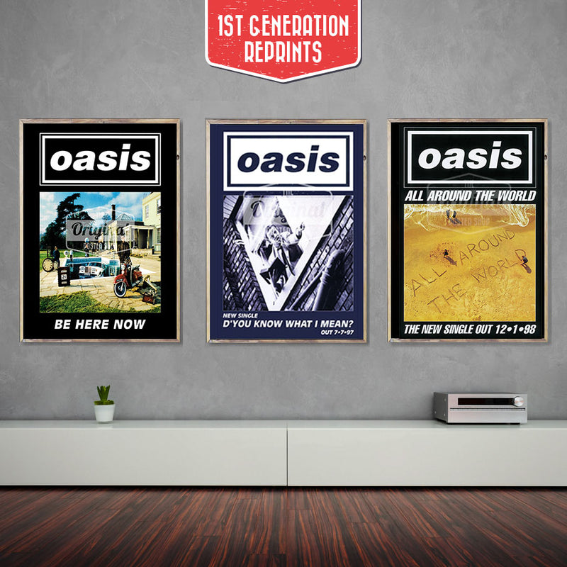 Oasis posters - Be Here Now Collectors Set - First Generation Reprints