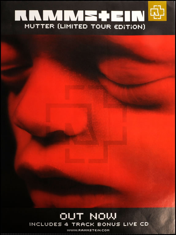 Original Rammstein poster for the Mutter album – Original Poster Shop