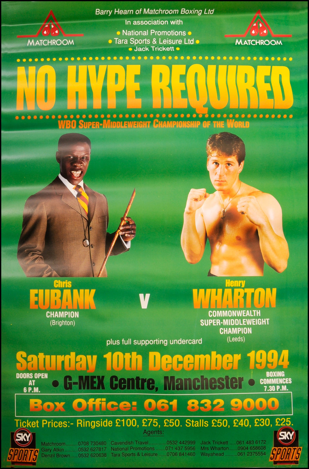 Chris Eubank poster - No Hype Required