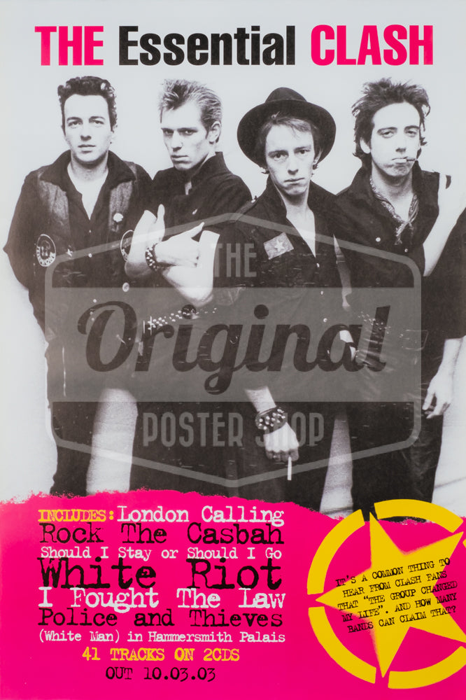 The Clash poster - CD launch - original