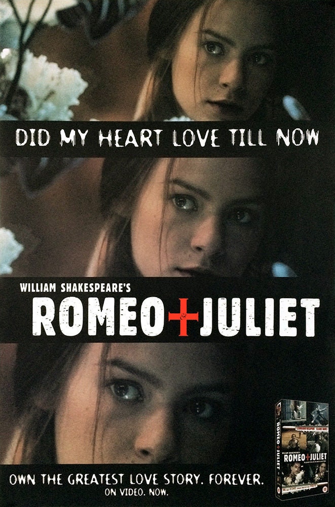 Claire Danes poster - Romeo and Juliet. Original