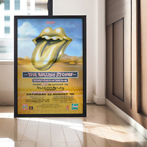 Rolling Stones poster - Bridges To Babylon Tour - Lips. Original 60&quot;x40&quot;