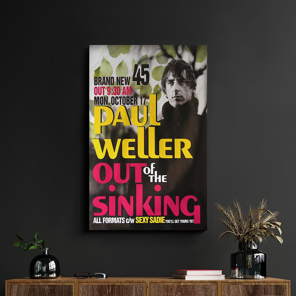 Paul Weller poster - Out of the Sinking. Original