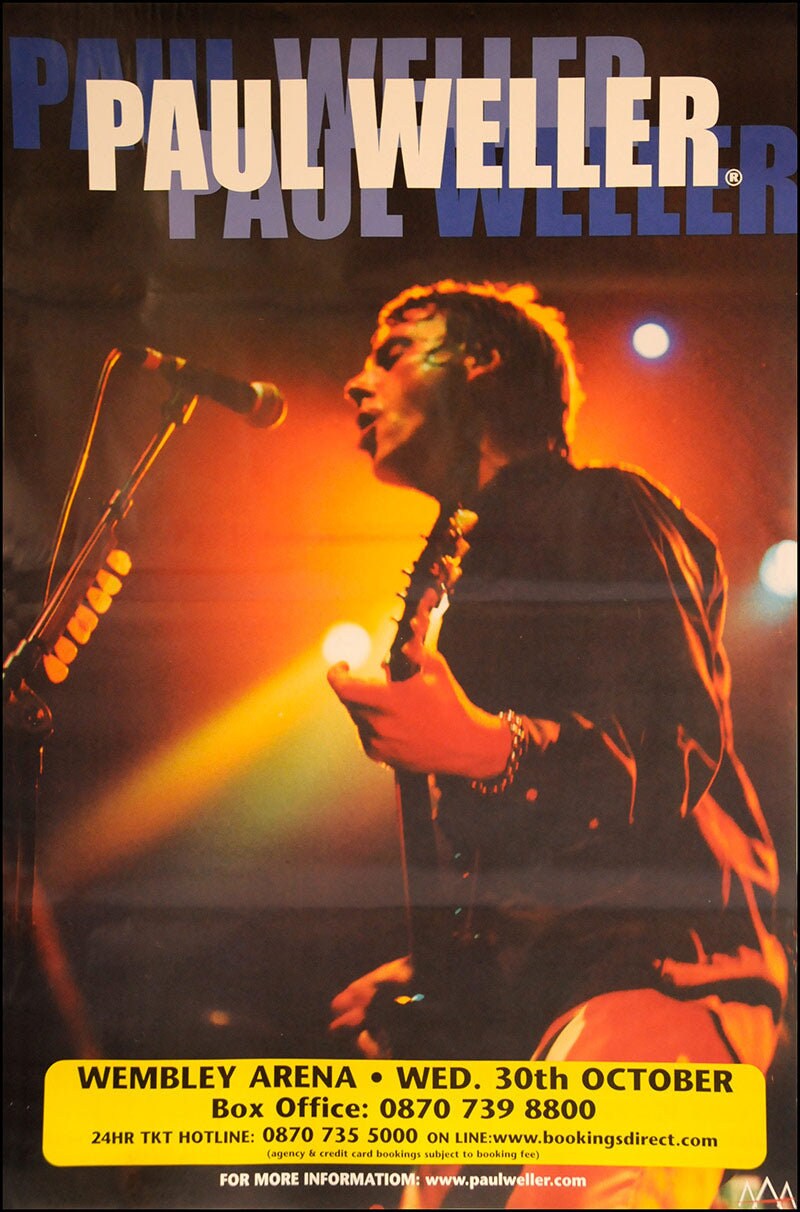 Paul Weller original poster - Wembley Arena Concert - Original Large 60&quot; x 40&quot;
