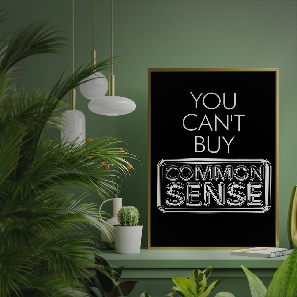 Pulp poster - You can&#39;t buy common sense. Original