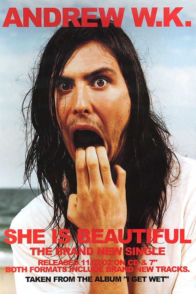 Andrew WK poster - She is beautiful