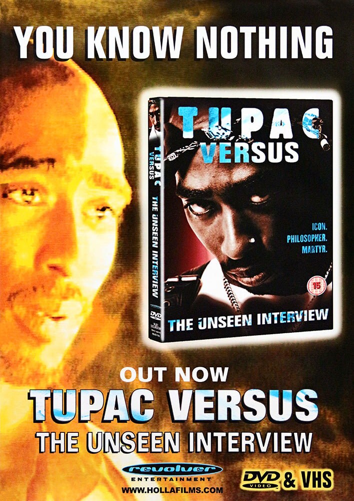 2Pac poster – Tupac Versus – the unseen interview. Original