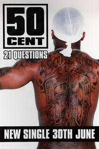 50 Cent poster - 21 Questions. Original