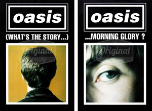 Oasis posters - (What&#39;s the Story) Morning Glory? black duo set (1st Generation Reprints)