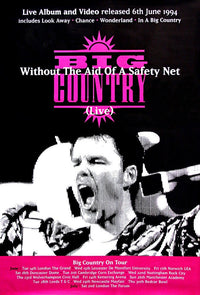 Big Country poster – Without the Aid of a Safety Net. Original 60&quot; x 40&quot;