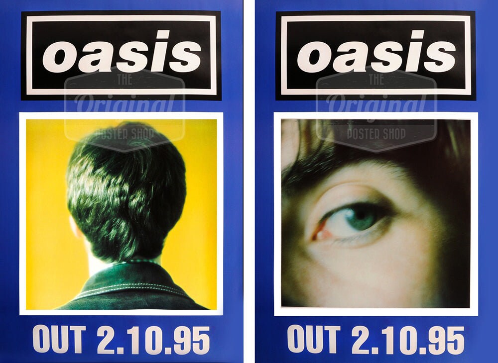 Oasis poster - (What&#39;s the Story) Morning Glory? Blue duo set - Very Rare Originals