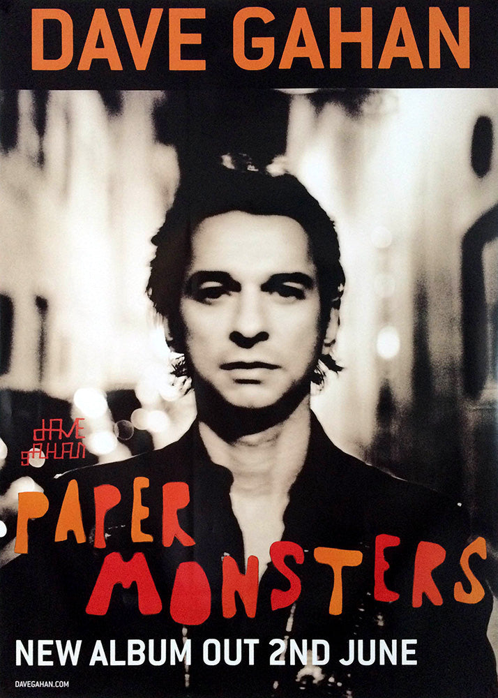 Dave Gahan poster – Paper Monsters. Original
