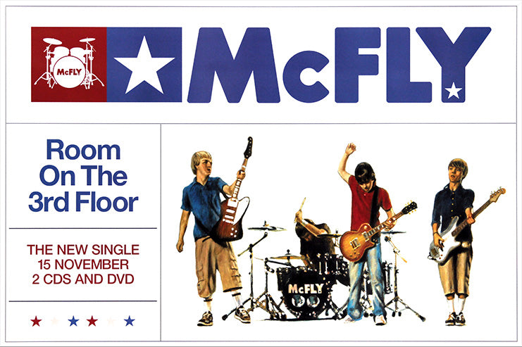 McFly poster - Room on the 3rd Floor. Original