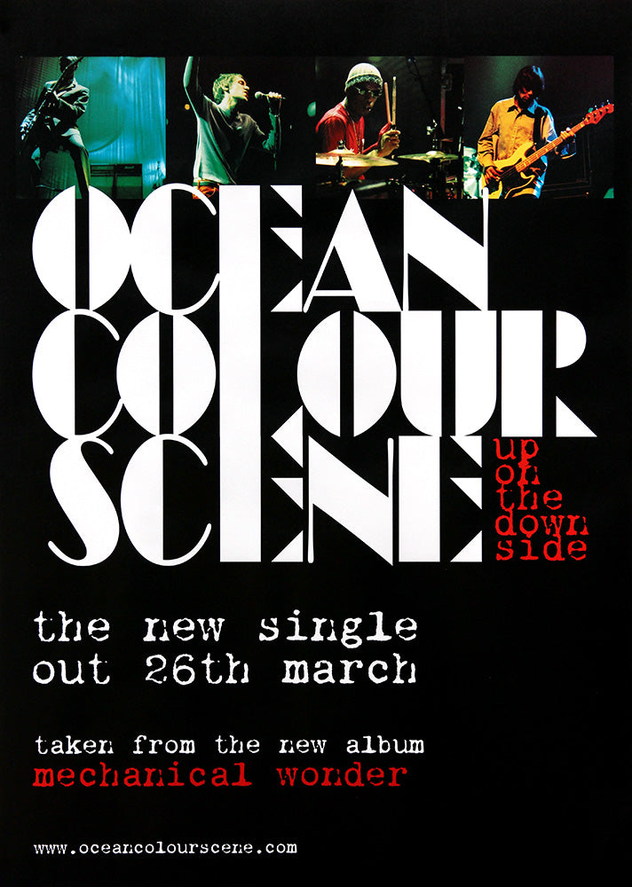 Ocean Colour Scene poster - Up on the Down Side. Original