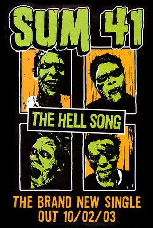 Sum 41 poster – The Hell Song. Original