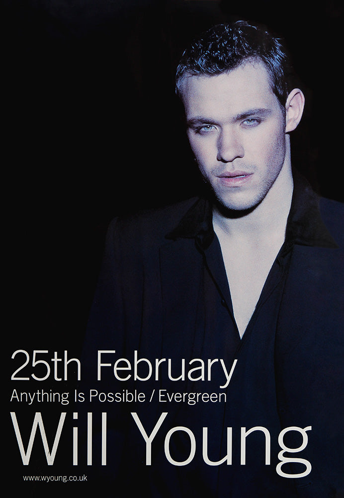 Will Young poster – Anything Is Possible and Evergreen