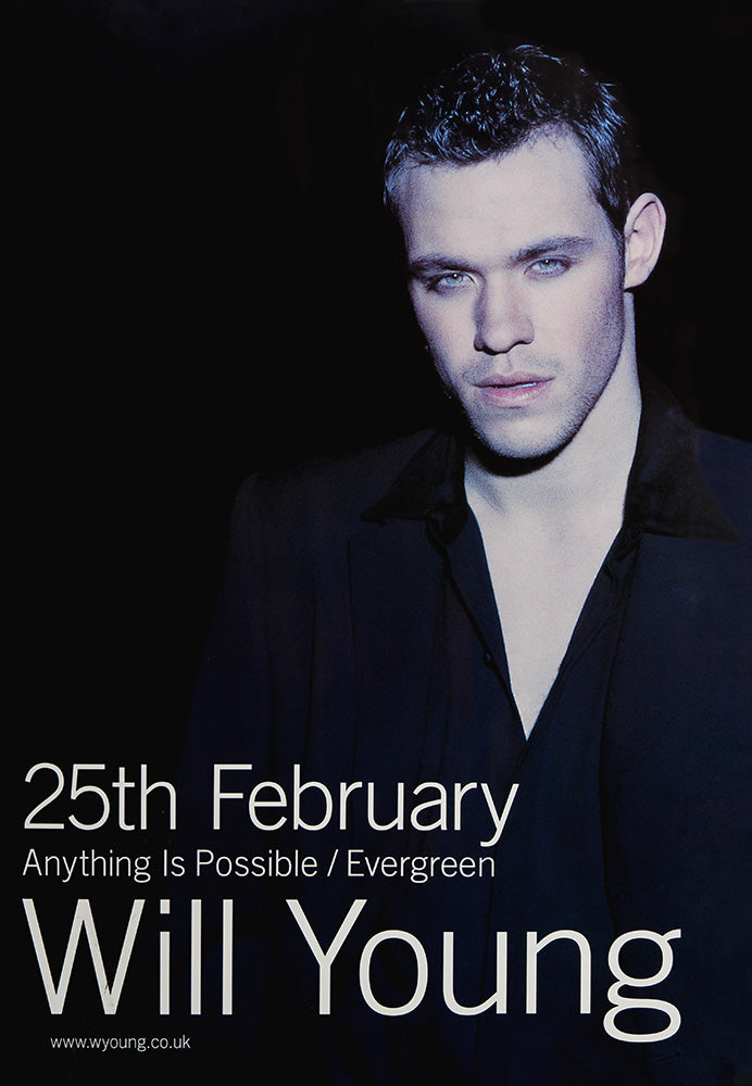 Will Young poster Anything Is Possible and Evergreen Original