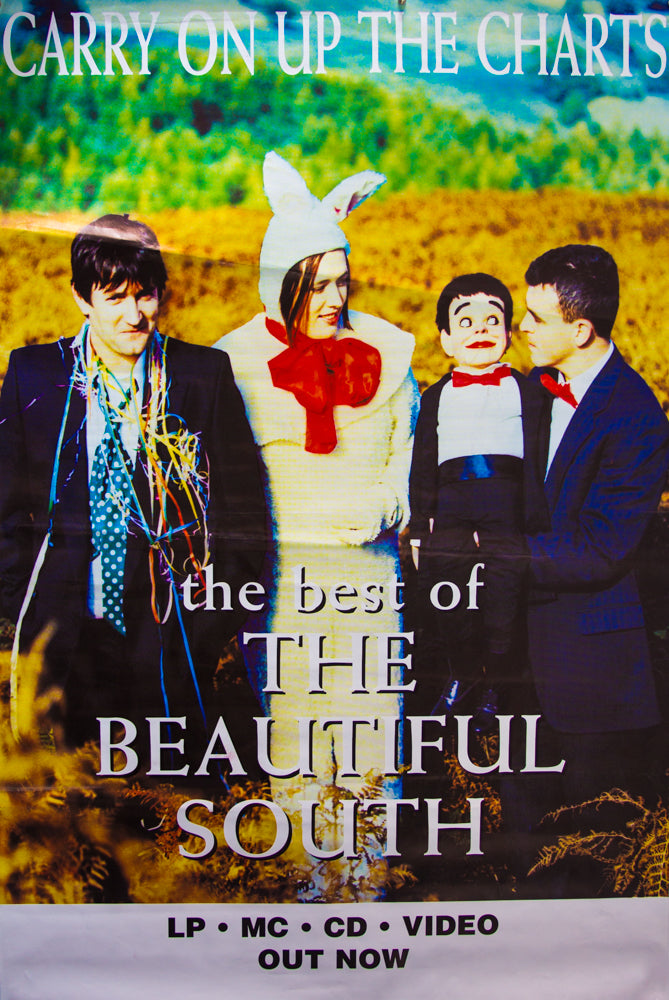 The Beautiful South poster - Carry on up the Charts. Original 60"x40"